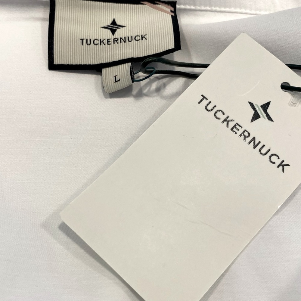 Tuckernuck | NEW White Feather Willow Three-quarter Blouse Size L - Picture 10 of 11
